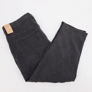 NEW Madewell Classic Straight Jean Petite Black Wash Cotton Blend Size 33P